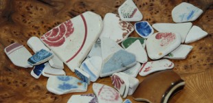 Shards of Pottery collected along the Fife Coastal Path